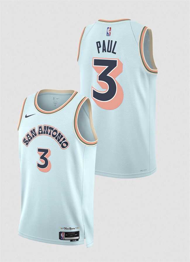 Men's San Antonio Spurs #3 Chris Paul Light Blue 2024-25 City Edition Stitched Jersey Dzhi,We sell and wholesale Men's San Antonio Spurs #3 Chris Paul Light Blue 2024-25 City Edition Stitched Jersey Dzhi on line form chian!